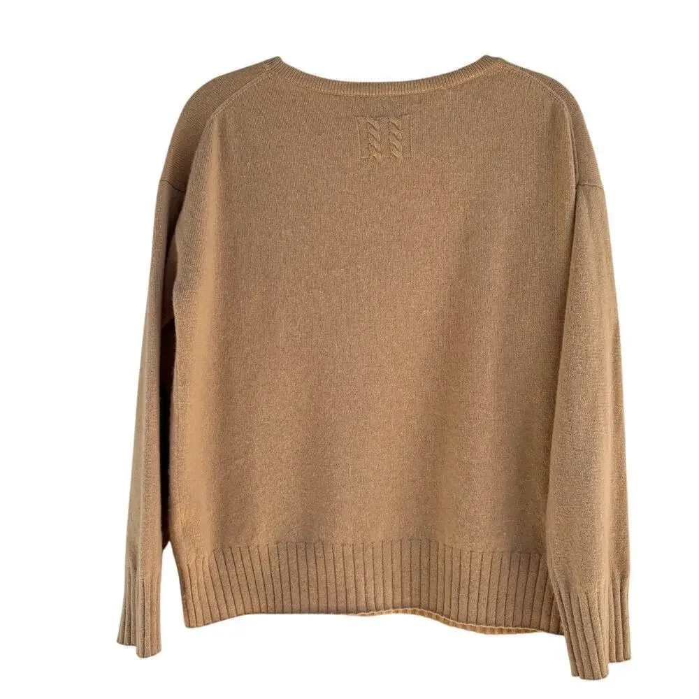 Nili Lotan Cashmere Boyfriend Sweater Size XS in Camel Boxy Fit